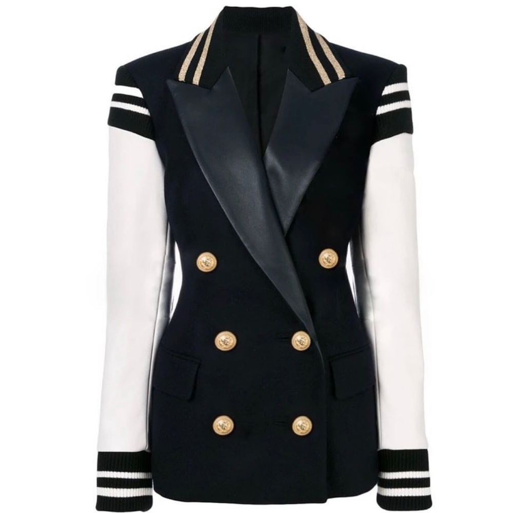 Women’s PU Leather Blazer Jacket